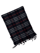 Burberry Vintage Scarf – Royal Blue Check – 100% Lambswool