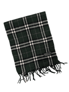 Burberry Vintage Scarf – Dark Forest Green Check – 100% Lambswool
