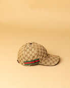 GG canvas baseball hat with Web