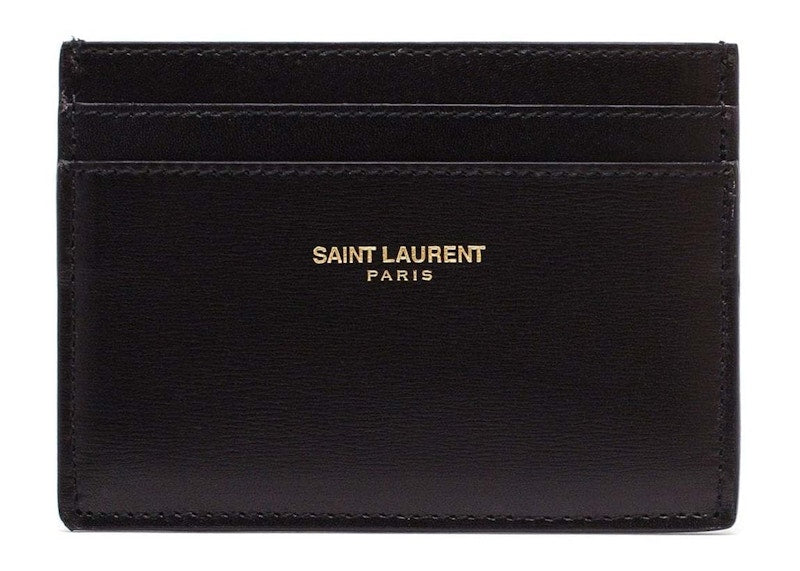 Saint Laurent Card Case in Smooth Leather Black