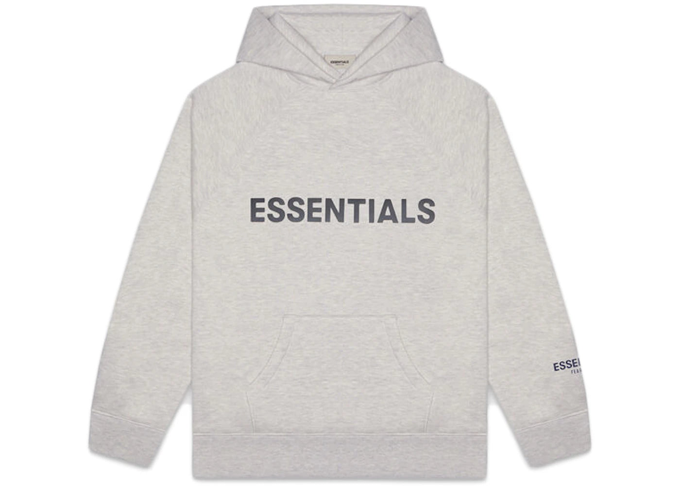 Fear of God Essentials 3D Silicon Applique Pullover Hoodie Heather Oatmeal