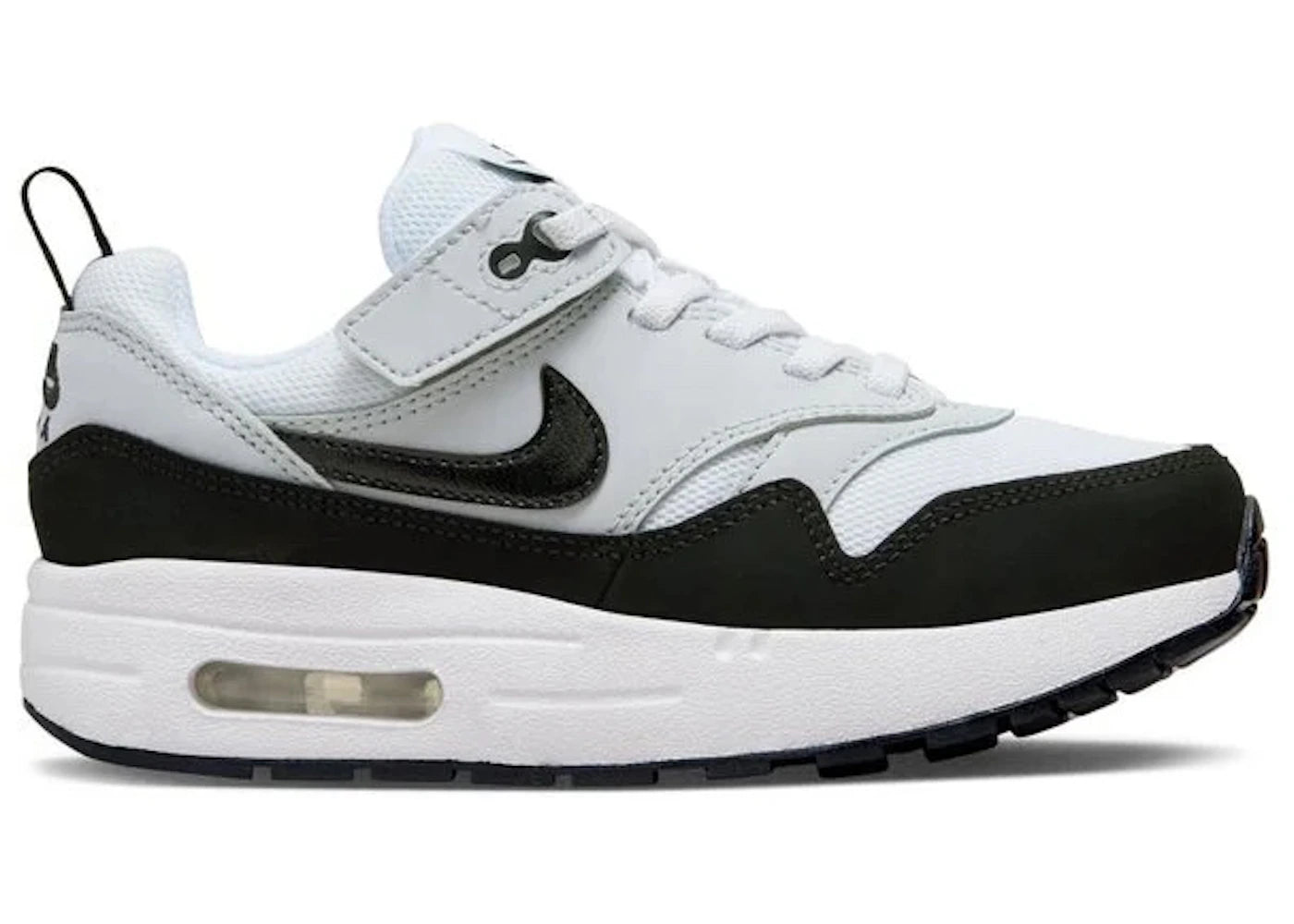 Nike Air Max 1 EasyOn White Black (PS)