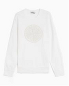 Stone Island Compass Logo Crewneck White