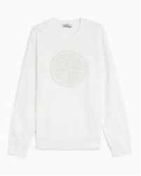 Stone Island Compass Logo Crewneck White