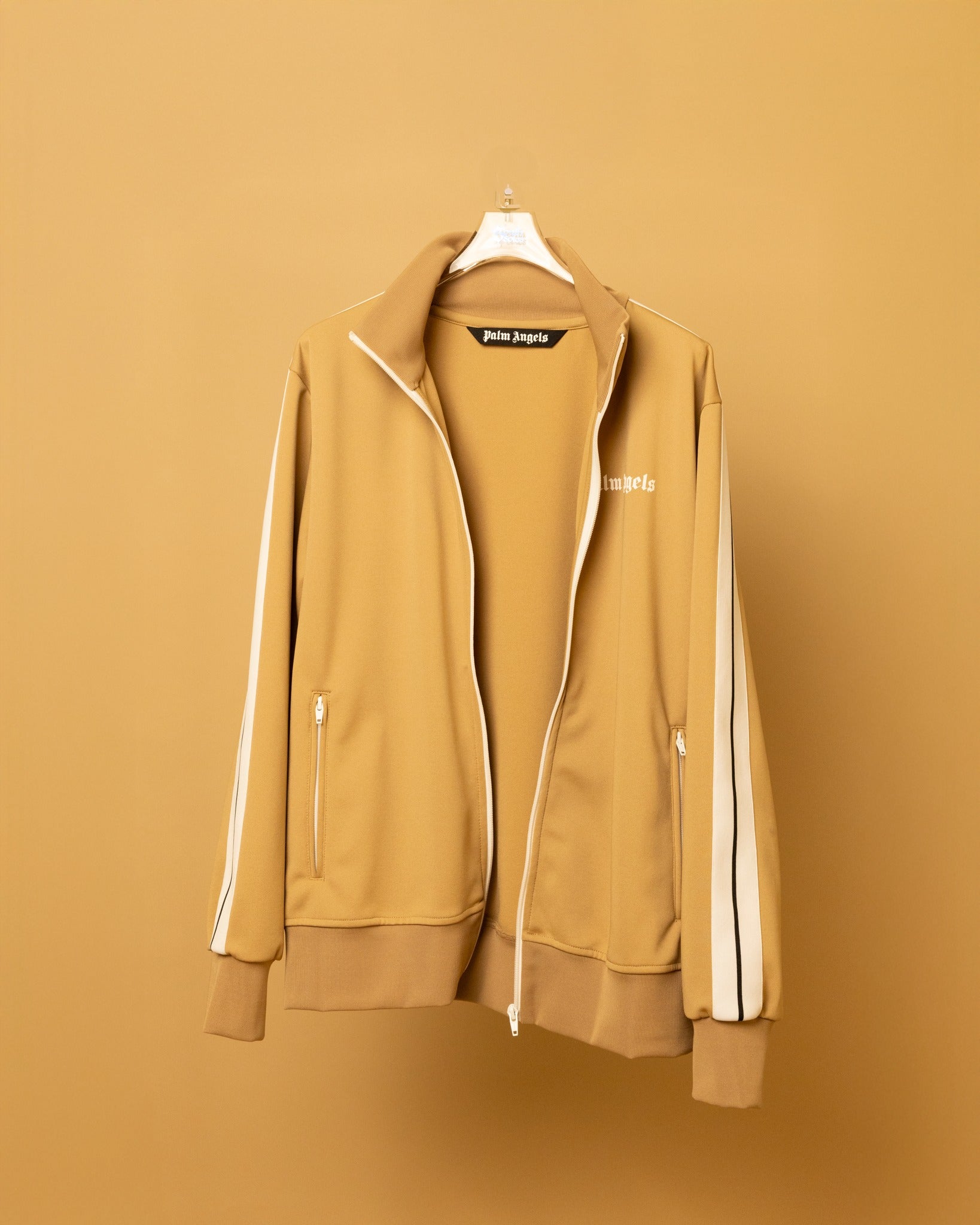 Palm Angels Classic Track Jacket 'Camel/White'