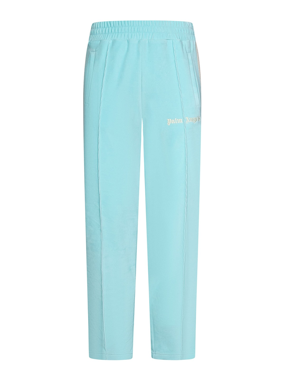 Palm Angels Light Blue Chenille Trousers