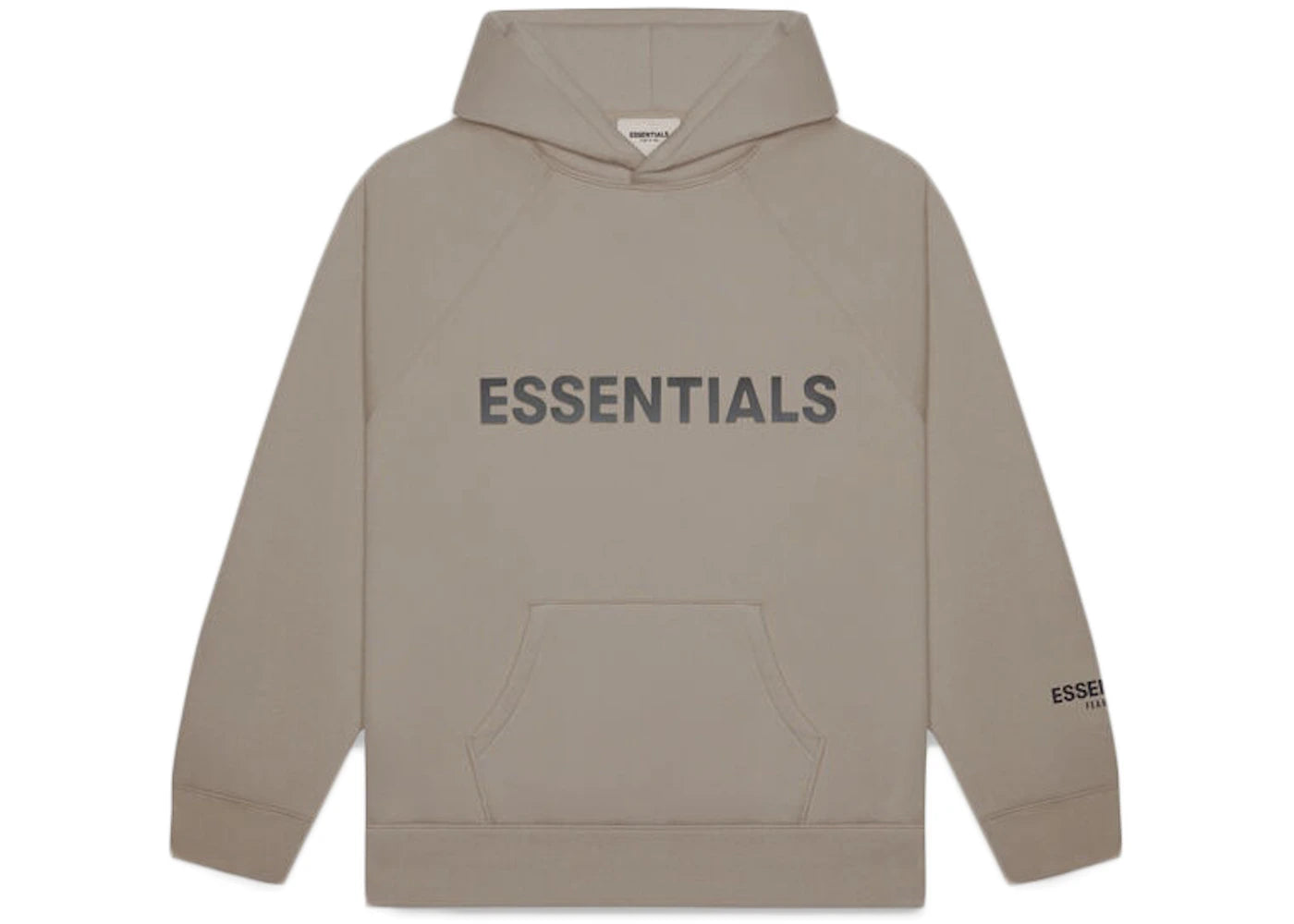 Fear of God Essentials Pullover Hoodie Applique Logo Taupe