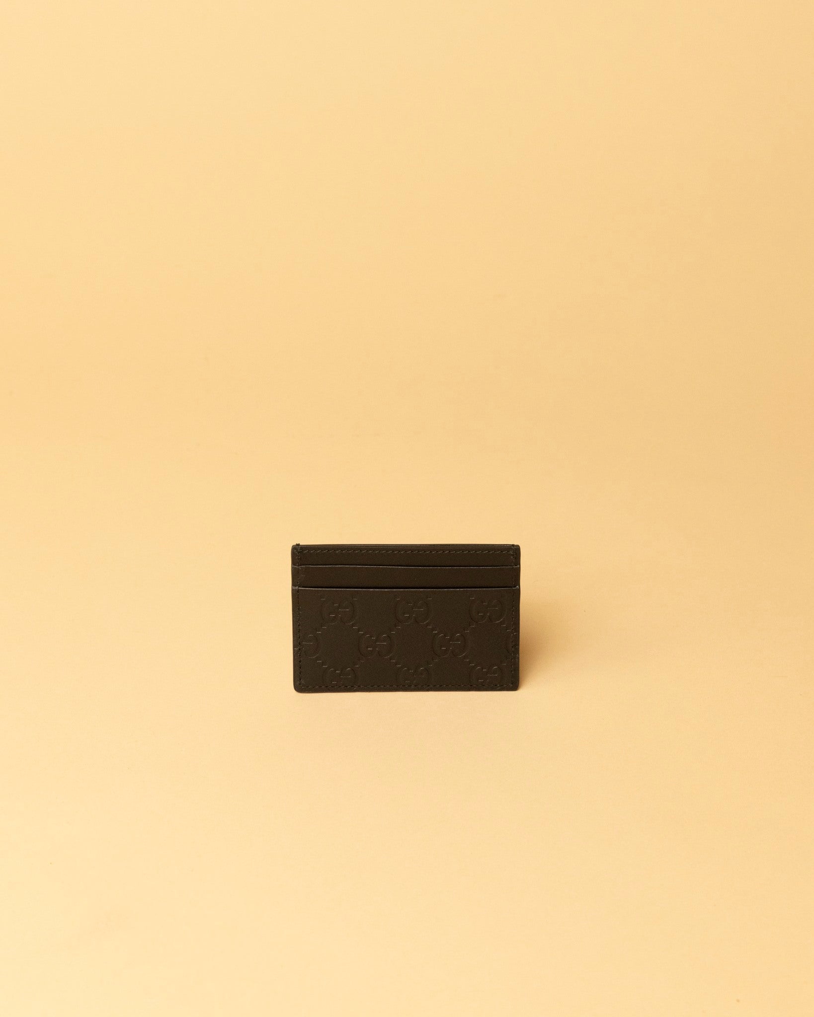 Gucci Signature Leather Card Holder GG (5 Card Slot) Black