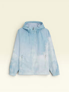 Water-repellent jacket with cloud artwork